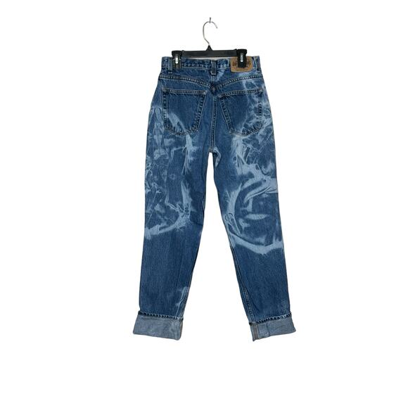 Gap vintage blue tie dye high rise cuffed legs jeans size 6 - Picture 10 of 11